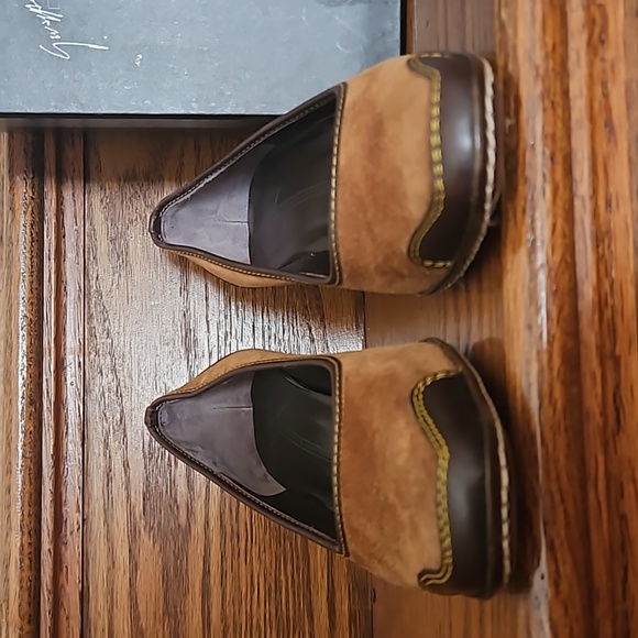 Rare Vintage Guiseppe Zanotti Brown Suede and Leather Shoes - Picture 4 of 16